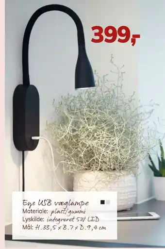Daells Bolighus Eye usb væglampe tilbud