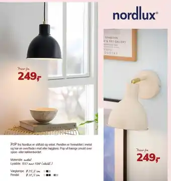 Pop fra nordlux - flere farver