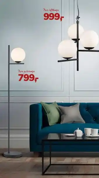 Daells Bolighus Pure loftlampe el. gulvlampe tilbud