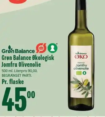 Min Købmand Grøn Balance Økologisk Jomfru Olivenolie tilbud