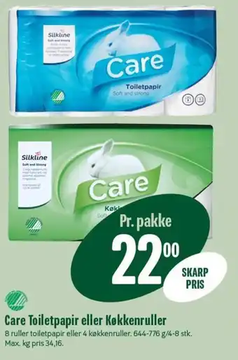 Min Købmand Care Toiletpapir eller Køkkenruller tilbud