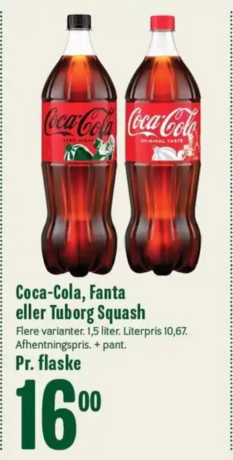 Min Købmand Coca-Cola, Fanta eller Tuborg Squash tilbud