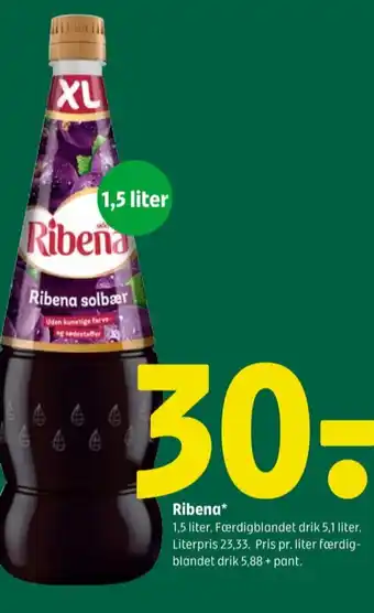 Coop 365 Ribena konc. frugtsaft solbær tilbud