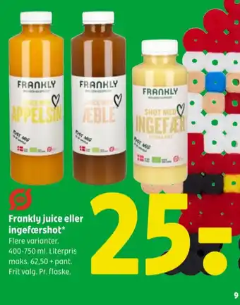 Coop 365 Frankly appelsinjuice tilbud