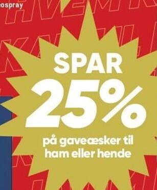 Bilka Spar 25% på gaveæsker til ham eller hende tilbud