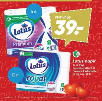 Bilka Lotus papir tilbud