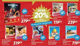 Bilka Spar 20% på alle oplevelsesgaver tilbud