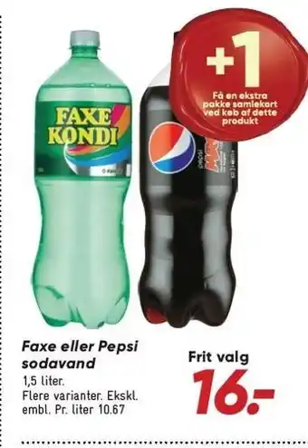 Bilka Faxe eller pepsi sodavand tilbud