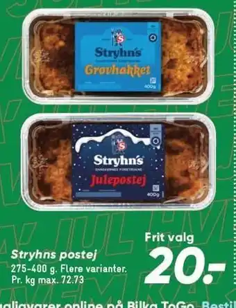 Bilka Stryhns postej tilbud
