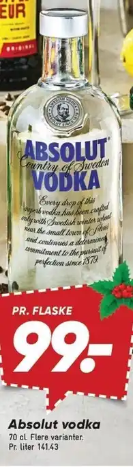 Bilka Absolut vodka tilbud