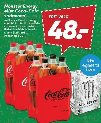 Bilka Monster energy eller coca-cola sodavand tilbud
