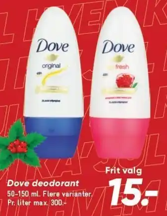 Bilka Dove deodorant tilbud