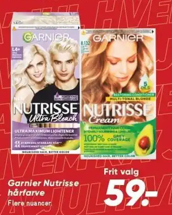 Bilka Garnier nutrisse hårfarve tilbud