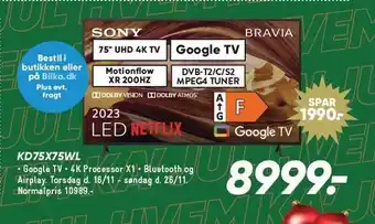 Bilka Sony kd75x75wl tilbud