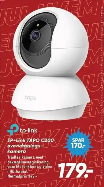 Bilka Tp-link tapo c200 overvågningskamera tilbud
