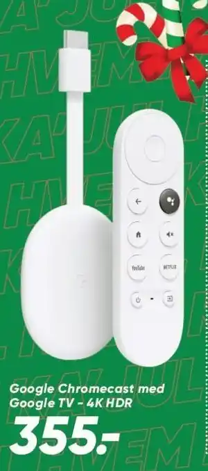 Google chromecast med google tv - 4k hdr