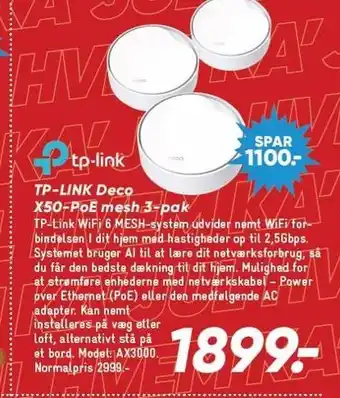 Bilka Tp-link deco x50-poe mesh 3-pak tilbud
