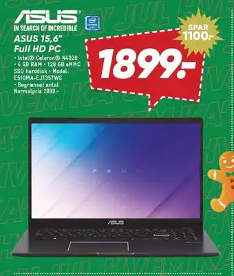 Bilka Asus 15,6'' full hd pc tilbud