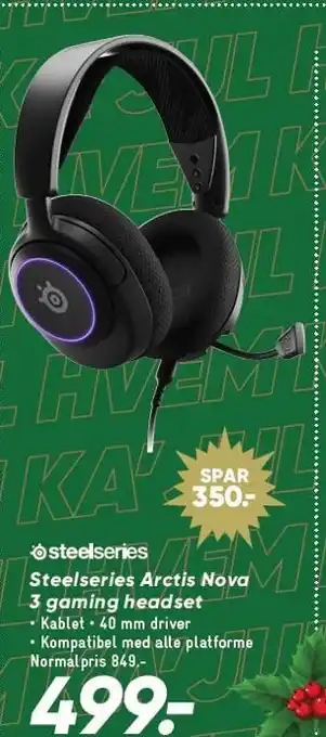 Bilka Steelseries arctis nova 3 gaming headset tilbud