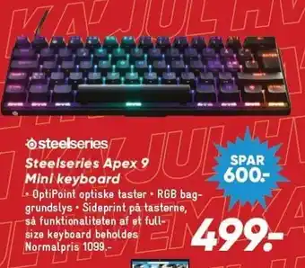 Bilka Steelseries apex 9 mini keyboard tilbud