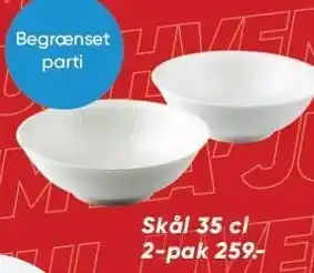 Bilka Skål 35 cl 2-pak tilbud