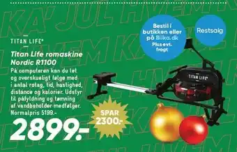 Bilka Titan life romaskine nordic r1100 tilbud