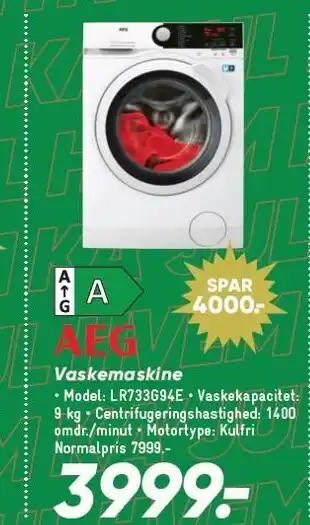 Bilka Aeg vaskemaskine tilbud