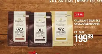 Poetzsch Padborg Callebaut belgiske chokoladeknapper tilbud