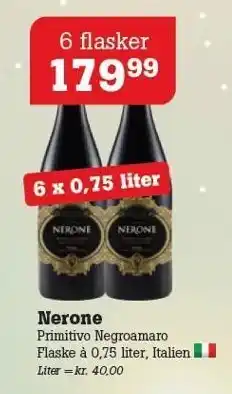 Nerone primitivo negroamaro 6 x 0,75 liter