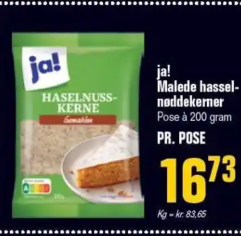 Ja! malede hasselnøddekerner