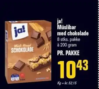 Poetzsch Padborg Ja! müslibar med chokolade tilbud