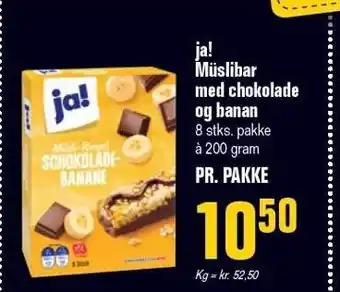 Poetzsch Padborg Ja! müslibar med chokolade og banan tilbud