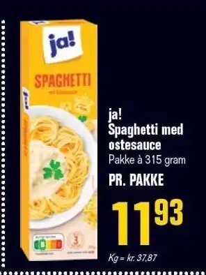 Ja! spaghetti med ostesauce