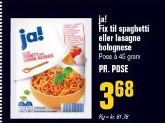 Poetzsch Padborg Ja! fix til spaghetti eller lasagne bolognese tilbud