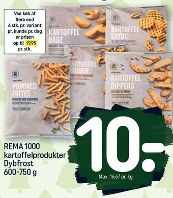 Rema 1000 Rema 1000 kartoffelprodukter tilbud
