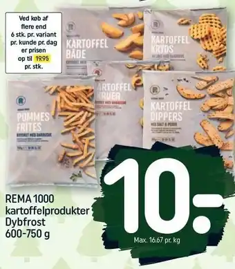 Rema 1000 kartoffelprodukter