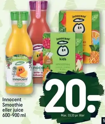 REMA 1000 Innocent smoothie eller juice tilbud