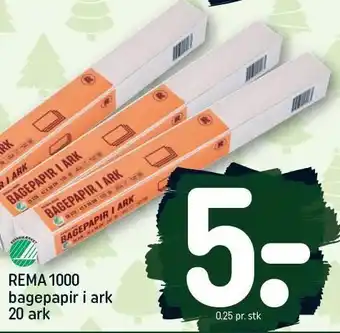 REMA 1000 Rema 1000 bagepapir i ark tilbud