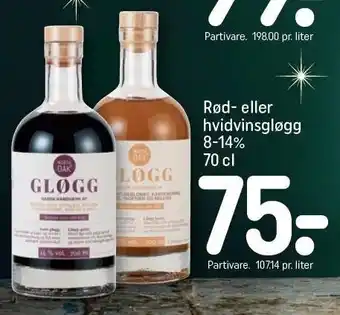 REMA 1000 Rød- eller hvidvinsgløgg 8-14% tilbud