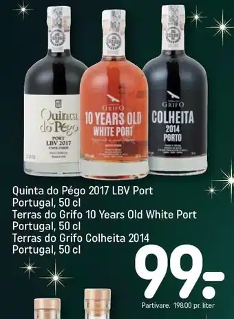 Quinta do pégo 2017 lbv port, terras do grifo 10 years old white port eller terras do grifo colheita 2014