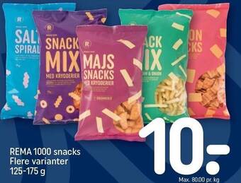 Rema 1000 Rema 1000 snacks tilbud