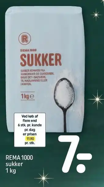 REMA 1000 Rema 1000 sukker tilbud