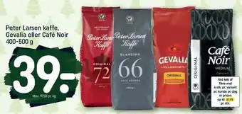 REMA 1000 Peter larsen kaffe, gevalia eller café noir tilbud