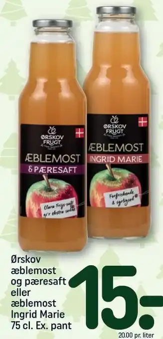 REMA 1000 Ørskov æblemost og pæresaft eller æblemost ingrid marie tilbud