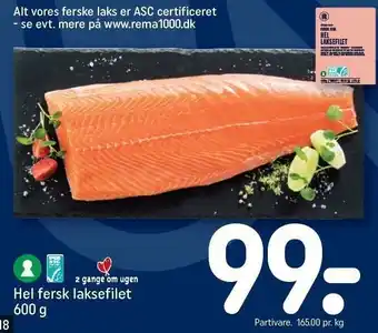 REMA 1000 Hel fersk laksefilet tilbud