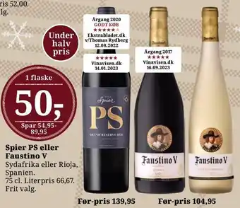 Dagli'Brugsen Spier ps eller faustino v tilbud