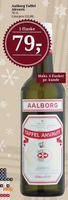 Dagli'Brugsen Aalborg taffel akvavit tilbud