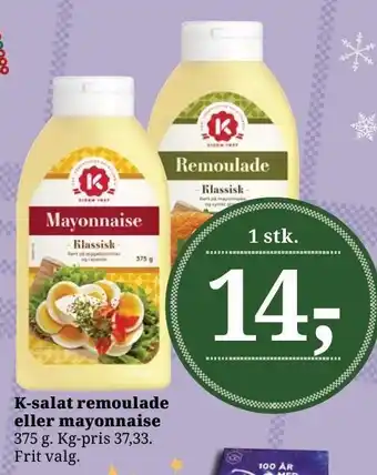 Dagli'Brugsen K-salat remoulade eller mayonnaise tilbud