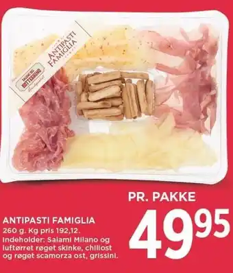 MENY Antipasti famiglia tilbud