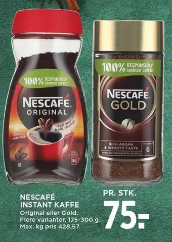 MENY Nescafé instant kaffe tilbud